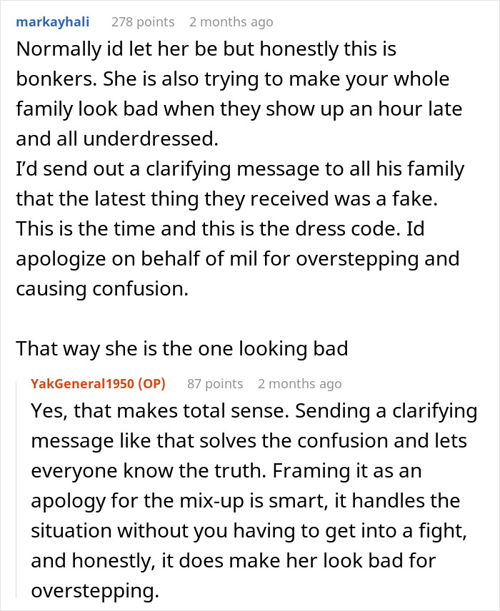 Comments discussing bride shocked after mil sends secret wedding invites causing family confusion and tension. Comments discussing bride shocked after mil sends secret wedding invites causing family confusion and tension.