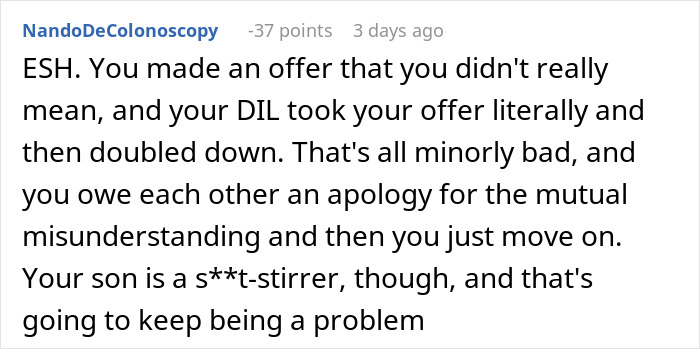 Comment on MIL offering to make morning coffee for DIL, ignoring instructions after fancy recipe demand, discussing family tension issues. Comment on MIL offering to make morning coffee for DIL, ignoring instructions after fancy recipe demand, discussing family tension issues.
