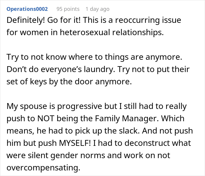 Commenter shares thoughts on relationship dynamics after a woman stops treating her husband like a kid. Commenter shares thoughts on relationship dynamics after a woman stops treating her husband like a kid.