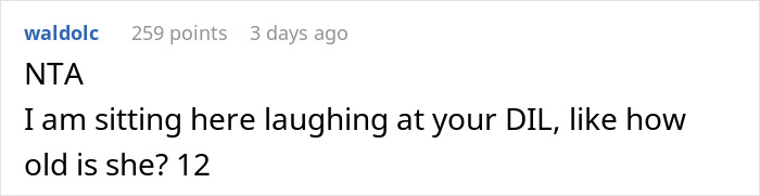 Screenshot of an online comment reacting to a MIL offering to make morning coffee for DIL and ignoring recipe instructions. Screenshot of an online comment reacting to a MIL offering to make morning coffee for DIL and ignoring recipe instructions.