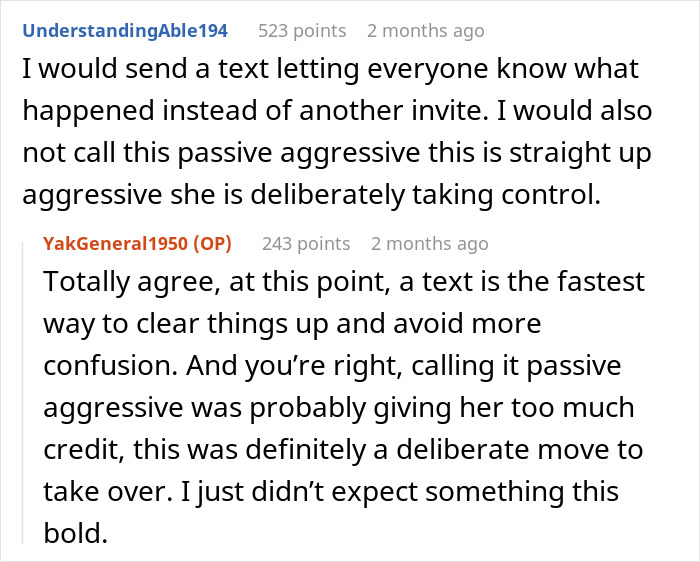 Reddit users discuss a bride shocked after MIL sends secret wedding invites to protect the family image in the comments. Reddit users discuss a bride shocked after MIL sends secret wedding invites to protect the family image in the comments.