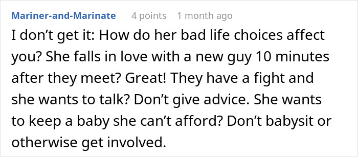 Comment expressing frustration about an irresponsible friend’s bad decisions and unexpected pregnancy news. Comment expressing frustration about an irresponsible friend’s bad decisions and unexpected pregnancy news.