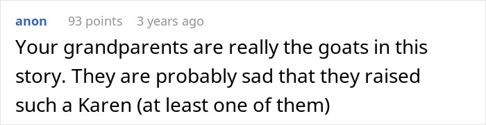 Screenshot of an online comment discussing entitled parents and their autistic golden child ignoring creepy behavior.