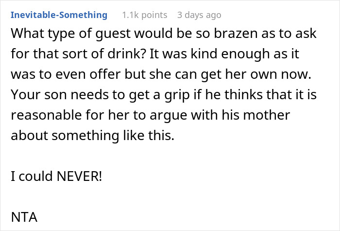 Comment on MIL offering to make morning coffee for DIL, ignoring instructions after fancy recipe demand shared in online forum. Comment on MIL offering to make morning coffee for DIL, ignoring instructions after fancy recipe demand shared in online forum.
