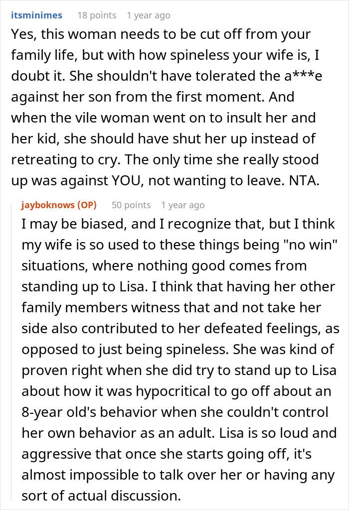 Reddit discussion about husband dragging wife and kids from Thanksgiving after sister’s major tantrum incident.