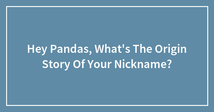 Hey Pandas, What’s The Origin Story Of Your Nickname?