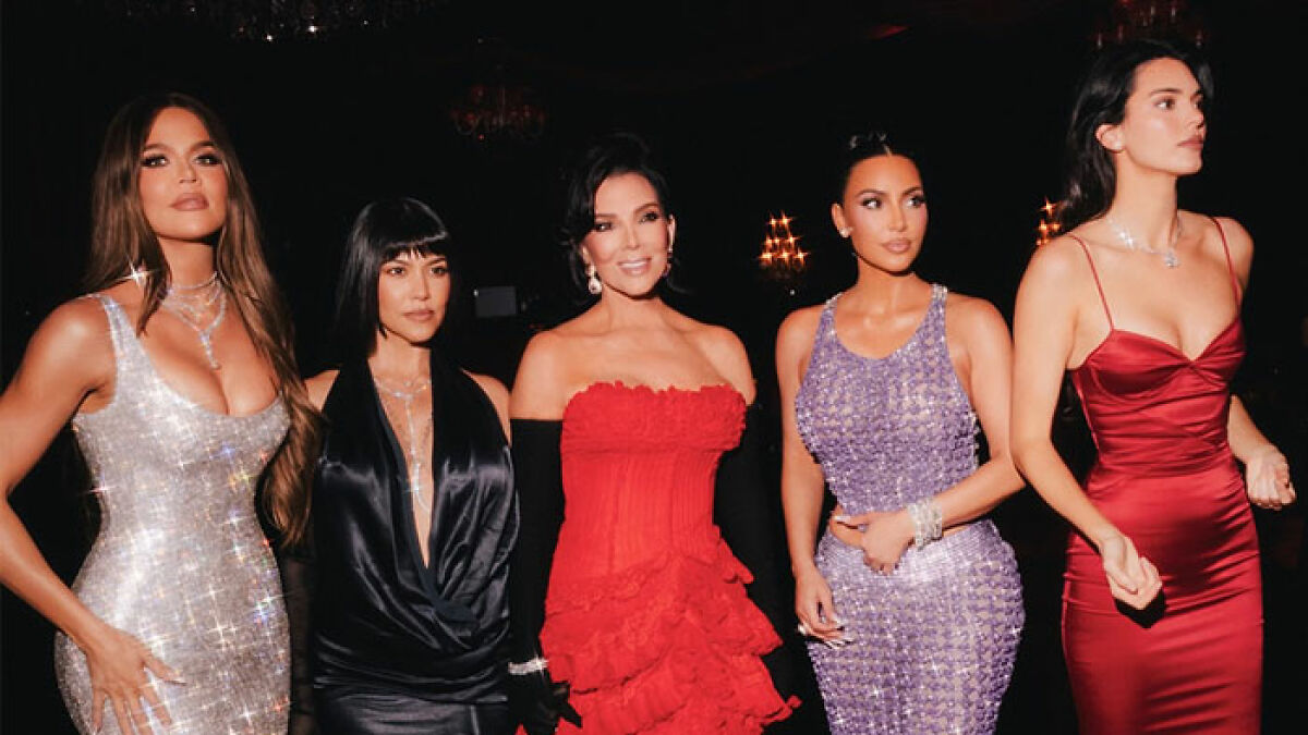 Kris Jenner family photo with daughters Khloe, Kourtney, Kim, and Kendall sparking debate on most annoying and least favorite.