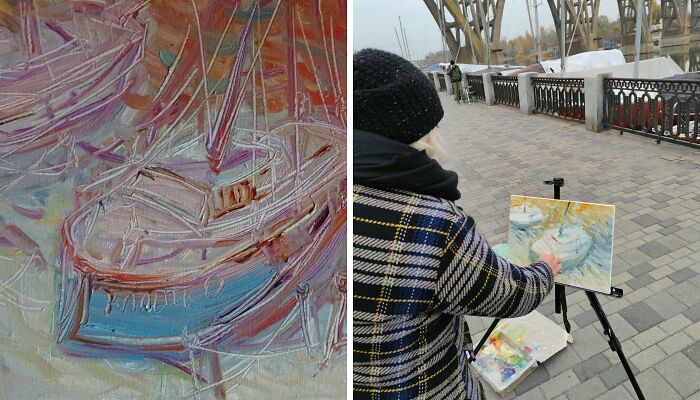 Painting Through Blackouts: How I Find Light On Autumn Plenairs In My Hometown Dnipro (9 Pics)