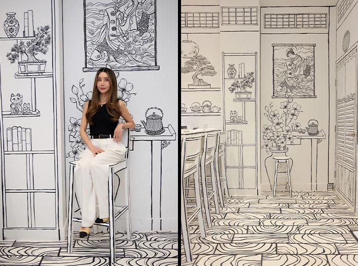 This 2D Restaurant In NYC Feels Like Stepping Into A Drawing