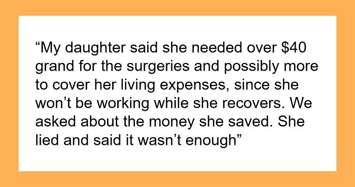 Trans Daughter In Serious Debt, Expects Parents To Take Burden Of $40K Surgery, They Say No