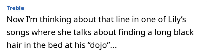 Text excerpt discussing Lilyâs song lyric about finding a long black hair, related to David Harbour and Stranger Things. Text excerpt discussing Lilyâs song lyric about finding a long black hair, related to David Harbour and Stranger Things.