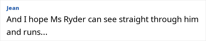 Text message conversation showing a person hoping Ms Ryder can see straight through him and runs away. Text message conversation showing a person hoping Ms Ryder can see straight through him and runs away.