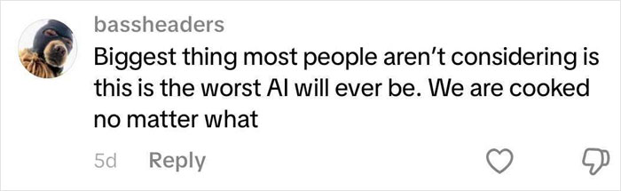 Comment about AI limitations in response to Coca-Cola’s holiday commercial featuring 70,000 prompts.