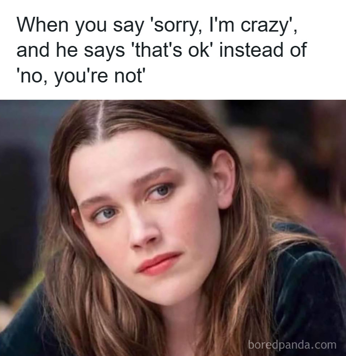 Woman looking contemplative in a meme about relatable moments from random memes that show common unique experiences.