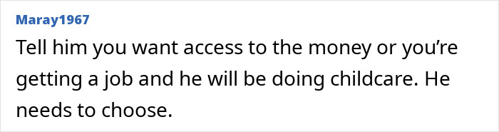 Text advice about asking husband for money when sick, emphasizing setting boundaries and financial access decisions. Text advice about asking husband for money when sick, emphasizing setting boundaries and financial access decisions.