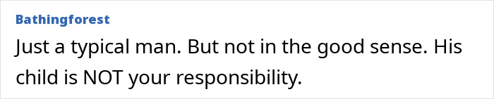 Text excerpt about an ungrateful husband lacking support in parenting, emphasizing responsibility for the child.