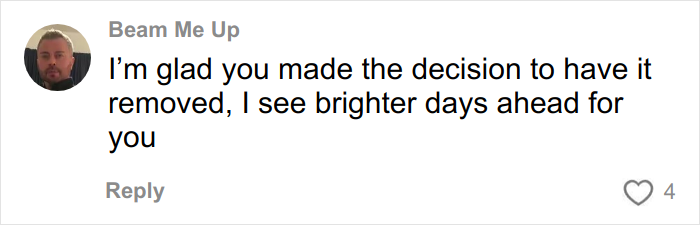 Comment on social media from Beam Me Up expressing support for mental health advocacy and brighter days ahead. Comment on social media from Beam Me Up expressing support for mental health advocacy and brighter days ahead.