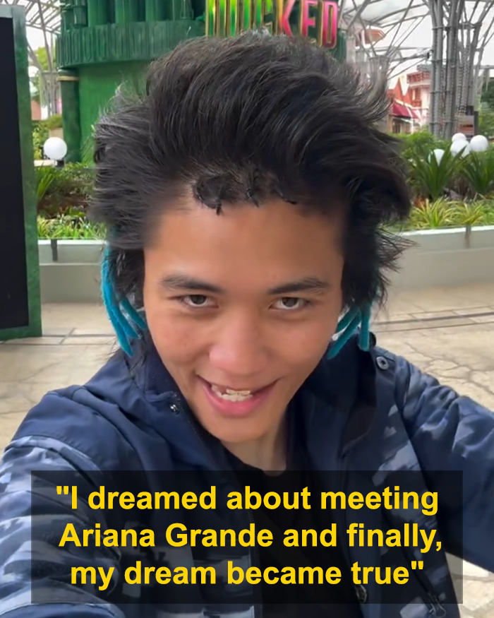 Young fan who attacked Ariana Grande at premiere outs himself online, facing swift backlash from social media users. Young fan who attacked Ariana Grande at premiere outs himself online, facing swift backlash from social media users.