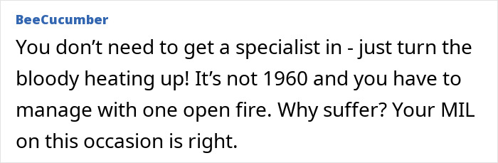MIL Complains Couple's House Is Too Cold For Newborn, Stubborn DIL Gets Reality Check From Netizens MIL Complains Couple's House Is Too Cold For Newborn, Stubborn DIL Gets Reality Check From Netizens