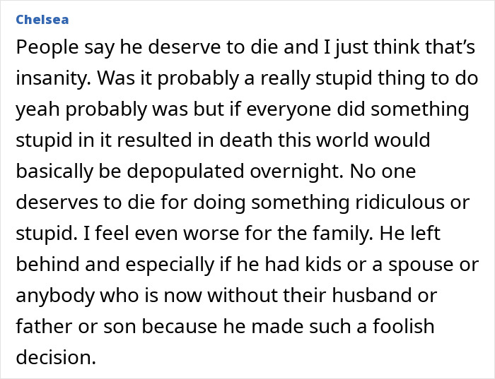 Comment from Chelsea discussing public reactions and sympathy towards the fitness coach who passed away after a mayo binge-eating challenge. Comment from Chelsea discussing public reactions and sympathy towards the fitness coach who passed away after a mayo binge-eating challenge.