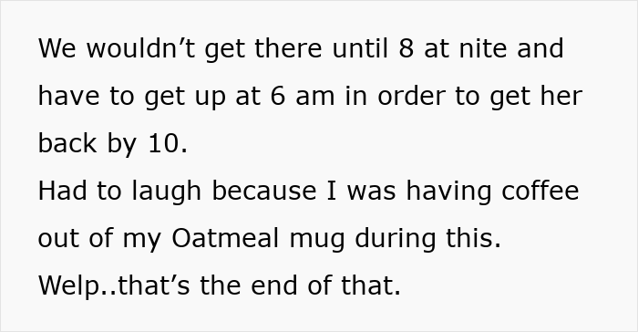 Text post about a friend not understanding why she can’t bring her clingy children on vacation, sharing a coffee moment. Text post about a friend not understanding why she can’t bring her clingy children on vacation, sharing a coffee moment.