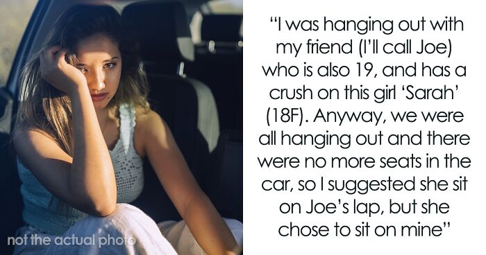 Guy Has No Clue Friend Has A Crush On Him, She Starts Crying As He Tells Her To Get Off His Lap