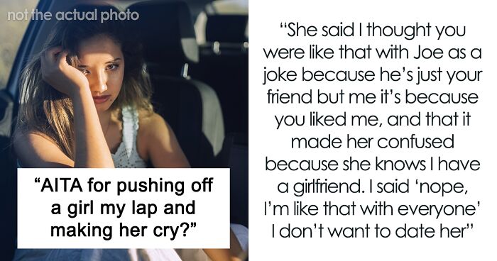 Guy Has No Clue Friend Has A Crush On Him, She Starts Crying As He Tells Her To Get Off His Lap