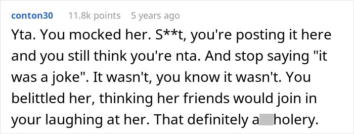 Comment criticizing a guy mocking his girlfriend for fangirling over a K-Pop band, highlighting disrespect and belittling behavior.