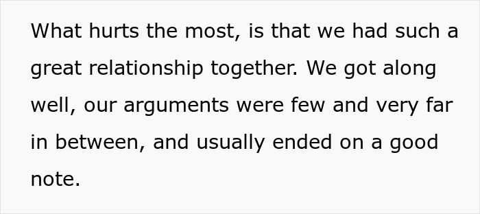 Text discussing a painful experience where a mom's actions destroyed her daughter's happy relationship after sending her on a date.