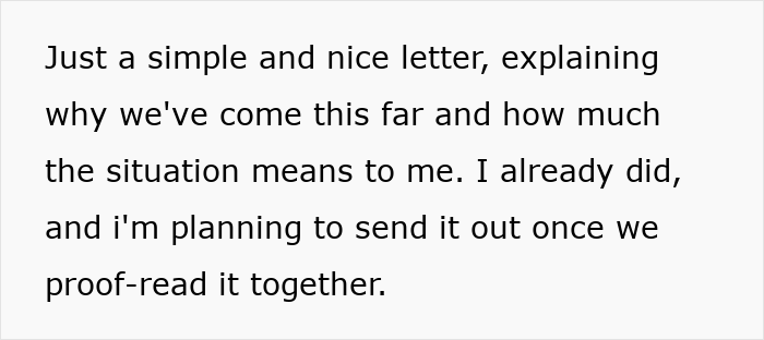Handwritten letter explaining feelings and reasons behind a mom destroying daughter’s happy relationship after a date.