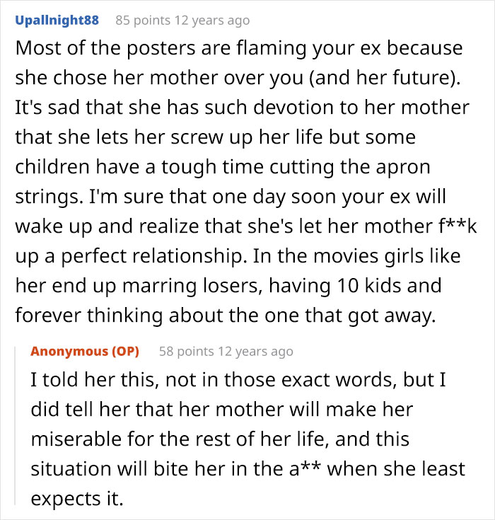 Online discussion about a mother destroying her daughter's happy relationship after sending her on a date.