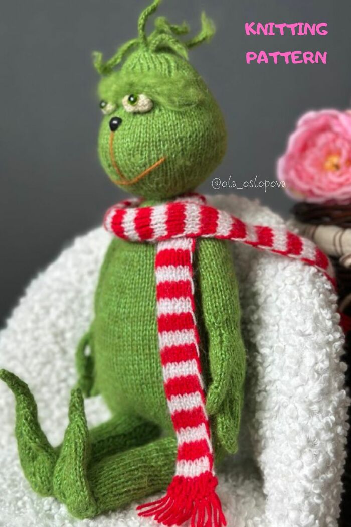 #13 Grinch Knitting Pattern By Ola Oslopova - Olaknittedbears
