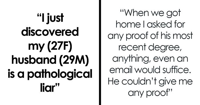 Man Lies About Getting A Master’s Degree Out Of The Blue, Wife Digs Around And Finds The Truth
