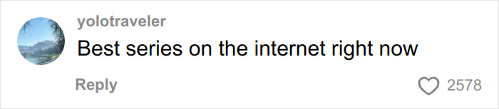 User comment on social experiment with US megachurches, praising it as the best series online with high engagement. User comment on social experiment with US megachurches, praising it as the best series online with high engagement.