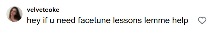 Social media comment humorously offering facetune lessons after major Photoshop blunder involving Amal Clooney’s image. Social media comment humorously offering facetune lessons after major Photoshop blunder involving Amal Clooney’s image.