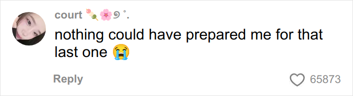 Social media comment from user court expressing regret with crying emoji, related to tattoo artist sharing her tattoo regrets. Social media comment from user court expressing regret with crying emoji, related to tattoo artist sharing her tattoo regrets.