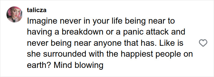Comment by talicza discussing mental health and panic attacks, reflecting on Florence Pugh age gap with ex Zach Braff. Comment by talicza discussing mental health and panic attacks, reflecting on Florence Pugh age gap with ex Zach Braff.