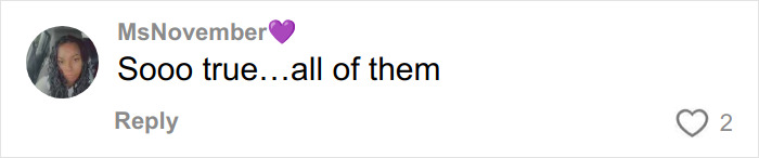 Comment on social media post by user MsNovember agreeing with 10 red flags that could mean someone is a narcissist. Comment on social media post by user MsNovember agreeing with 10 red flags that could mean someone is a narcissist.