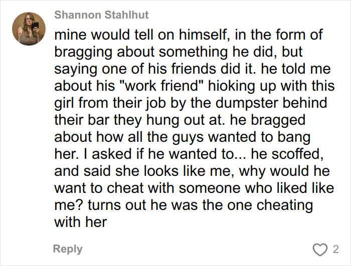 Screenshot of a social media comment describing red flags that could mean someone is a narcissist. Screenshot of a social media comment describing red flags that could mean someone is a narcissist.