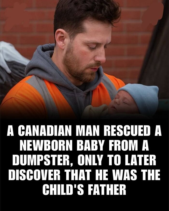 Man holding a newborn baby, illustrating a daily fact from an IG page sharing interesting stories and facts.