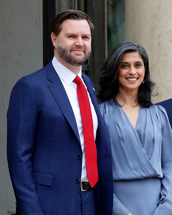 JD Kirk and Usha Vance posing together, addressing rumors after photo sparks online marriage meltdown.