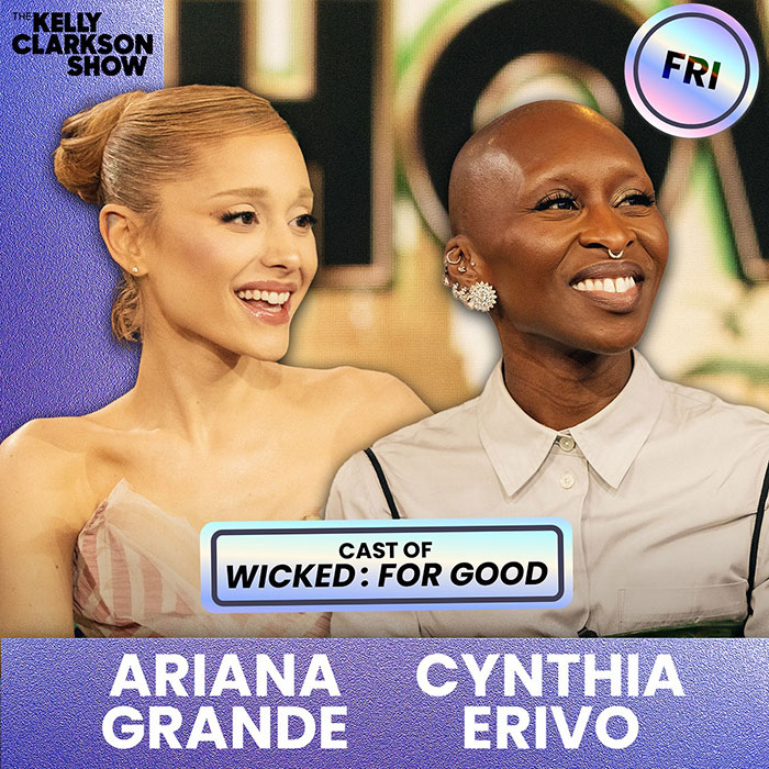 Ariana Grande and Cynthia Erivo from Wicked cast smiling during press tour amid Ariana Grande diagnosis reveal Ariana Grande and Cynthia Erivo from Wicked cast smiling during press tour amid Ariana Grande diagnosis reveal