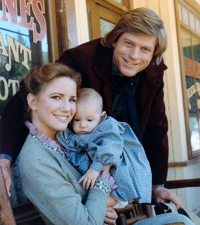 Melissa Gilbert with her on-screen husband and baby, reflecting on the age gap during her role at 15 years old. Melissa Gilbert with her on-screen husband and baby, reflecting on the age gap during her role at 15 years old.