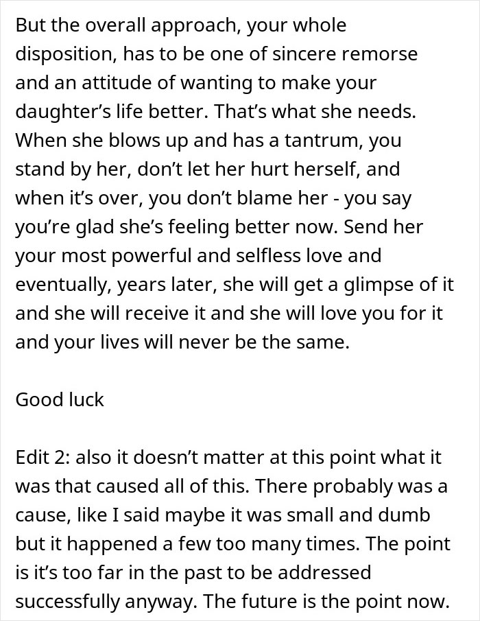 Text excerpt about dealing with a teen’s rude attitude and considering family dynamics over several years.