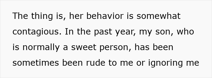 Text excerpt about teen’s rude attitude affecting family dynamics and a man considering drastic actions.