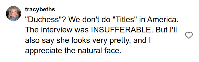 Comment discussing Meghan Markle's Harper’s Bazaar moment and public reaction to her interview tone. Comment discussing Meghan Markle's Harper’s Bazaar moment and public reaction to her interview tone.