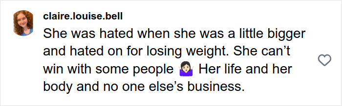 Comment defending Meghan Trainor's skin transformation and stretch marks, emphasizing body positivity and self-acceptance. Comment defending Meghan Trainor's skin transformation and stretch marks, emphasizing body positivity and self-acceptance.