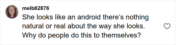 Screenshot of a social media comment criticizing appearance, related to stretch marks on your skin discussions. Screenshot of a social media comment criticizing appearance, related to stretch marks on your skin discussions.