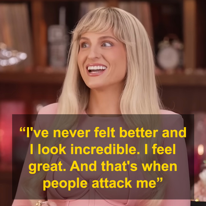 Meghan Trainor smiling confidently, addressing stretch marks on your skin and responding to criticism about her transformation. Meghan Trainor smiling confidently, addressing stretch marks on your skin and responding to criticism about her transformation.