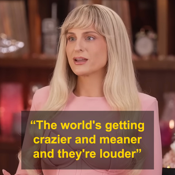 Meghan Trainor speaking about stretch marks on your skin and addressing hate during her transformation interview. Meghan Trainor speaking about stretch marks on your skin and addressing hate during her transformation interview.